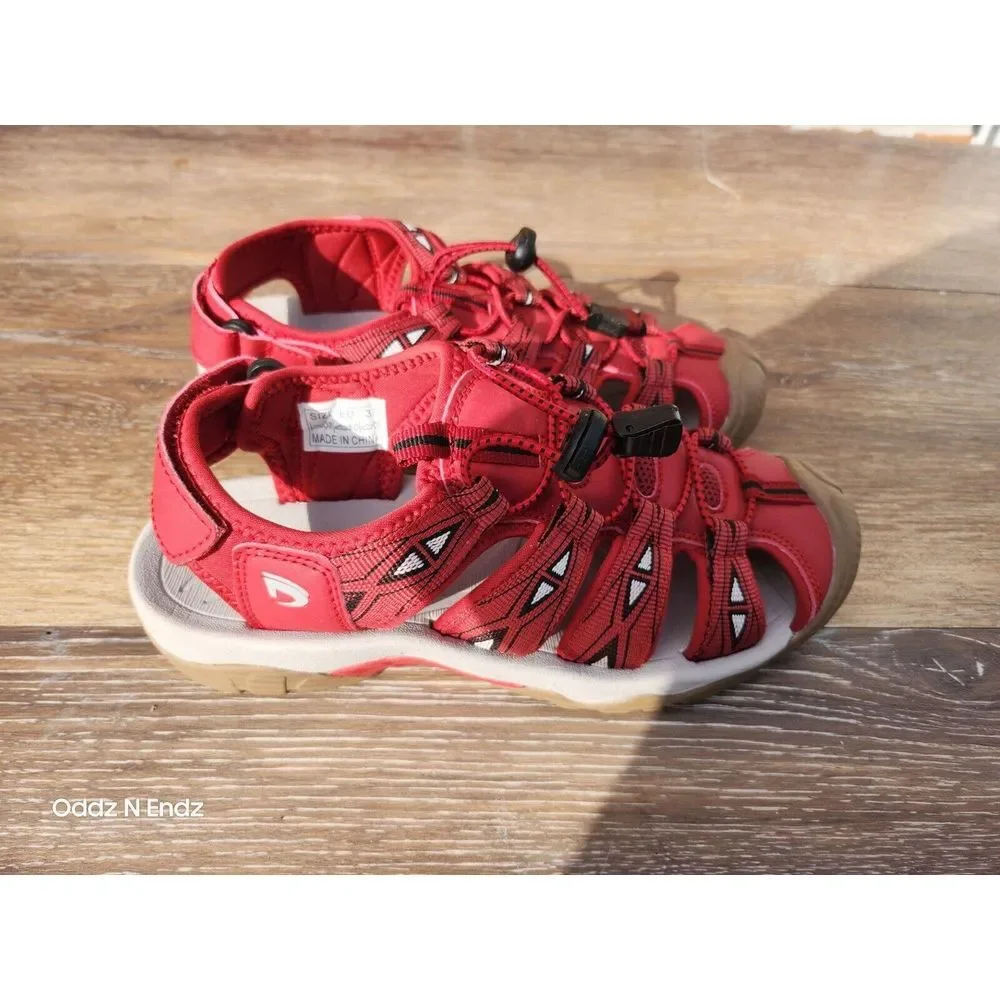 Dannto Womens EU 37 Red Outdoor Sandals With Adjustable Straps &‎ Non-Slip Soles